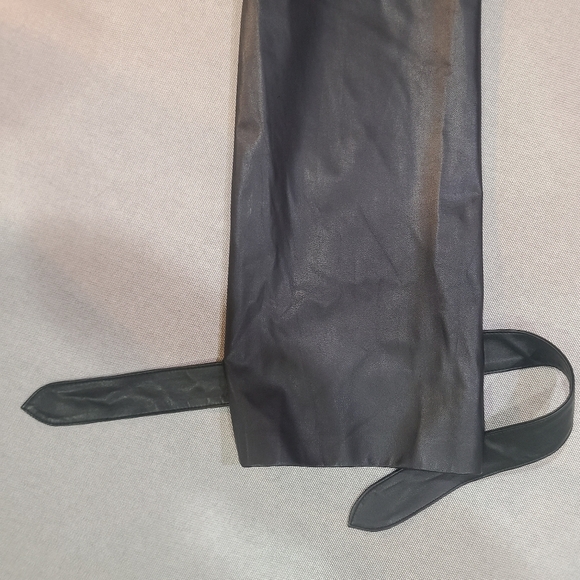 ALICE + OLIVIA 🏷️NWT 'Ivette' Lambskin Leather High Waist Pants Ankle Ties Sz10 - Picture 8 of 16